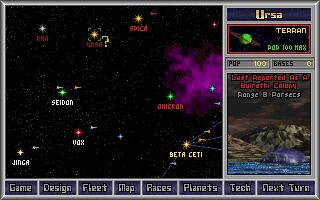 screenshot of Master of Orion