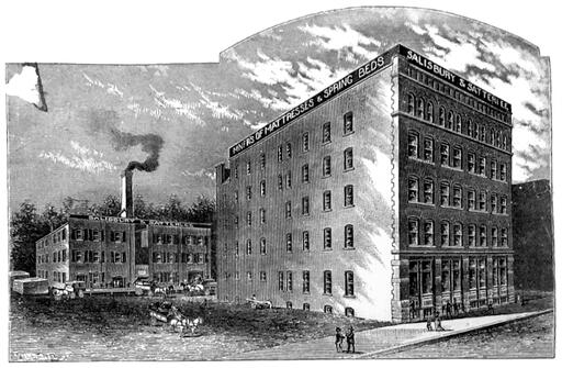 illustration of the Salisbury & Satterlee Co. buildings