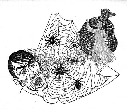 illustration of Mr. Satterly terrified
