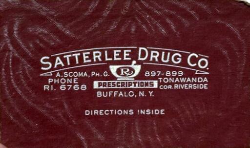 prescription box from Satterlee Drug Co.