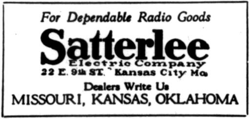 text advertisement for Satterlee Electric Company