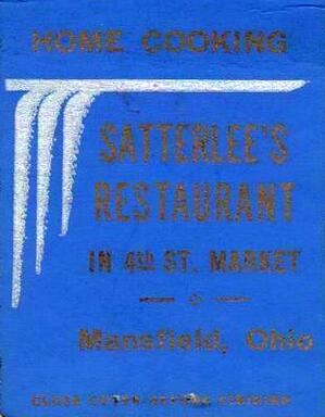 photo of a generic matchcover advertising Satterlee's Restaurant