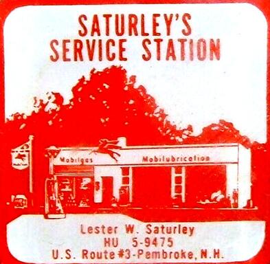 illustration of Saturley's Service Station building